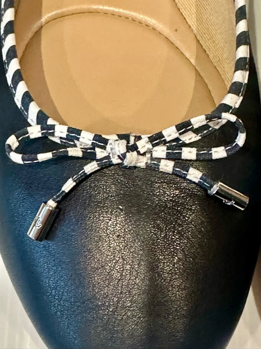 Ralph Lauren Jayna Flats in Navy Stripe-EUC! - Picture 5 of 8